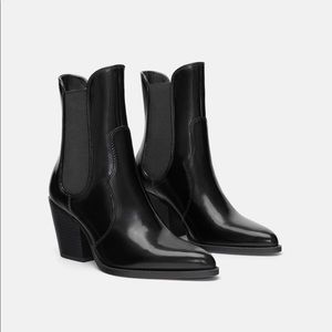 Zara mid calf cowboy boot